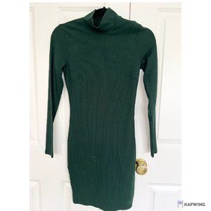 Dynamite - Bodycon turtleneck dress - pine green - size: extra small